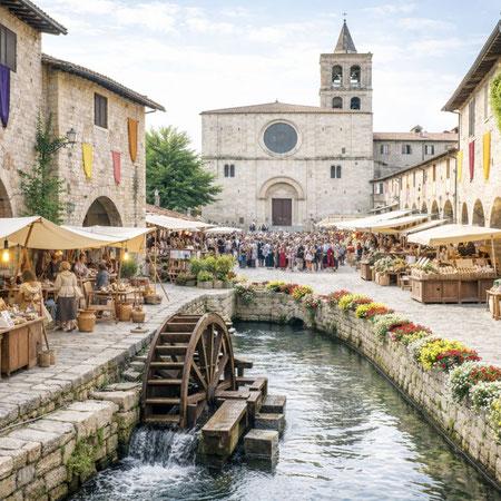 Lavanda ad Assisi e Medioevo a Bevagna in Umbria